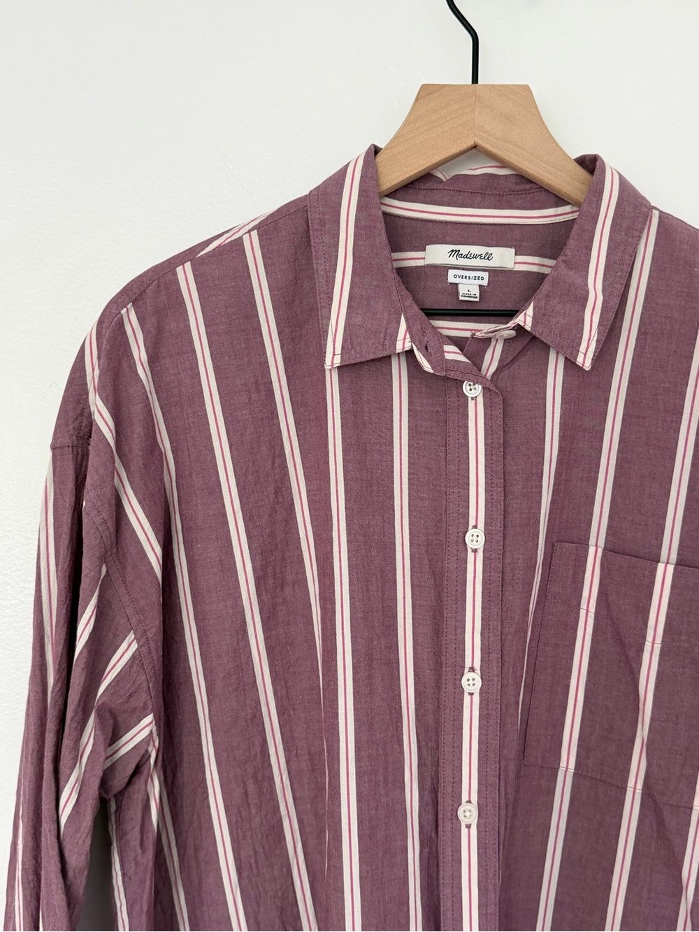 Madewell Oversized Poplin Shirt, L - Picture 2 of 10